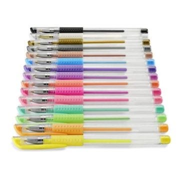 Ensemble de 15 stylos à encre gel Pastel et Classic - HAMA - Assortis - Encre gel - Moyenne - Mixte