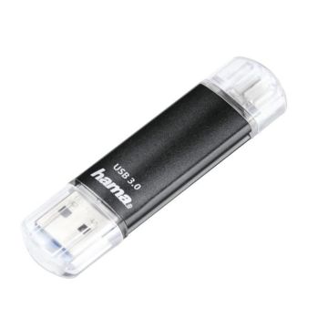 Clé USB - HAMA - Laeta Twin - 16 Go - USB 3.0 - 40 MB/s - Noir