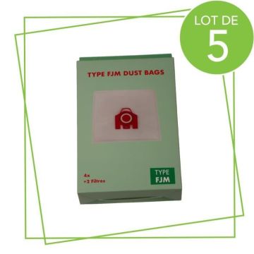 Lot de 5 boîtes de 4 sacs à poussière synthétiques FJM compatibles - Aspirateur - KOMPATIBEL (145931)