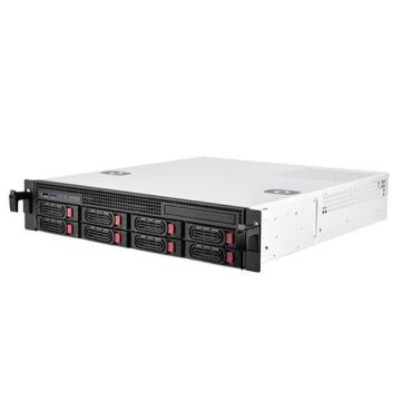 SilverStone SST-RM21-308 - Châssis de serveur monté en rack 2U, prenant en charge 8x SAS - SATA et un mini-SAS SFF-8087 de 6 Gb - s