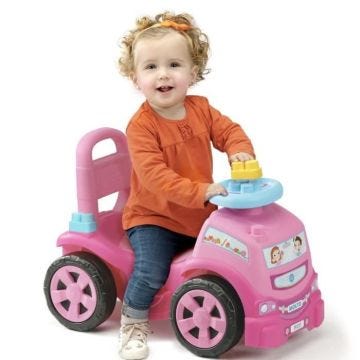 Jeu de construction - MOLTO - 3 x 1 camion rose avec 10 blocs - Mixte - Livré monté - A partir de 3 ans