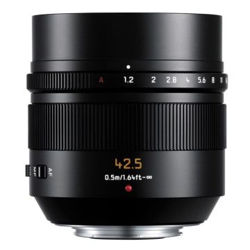 Panasonic LEICA 42,5mm F1.2 | Objectif fixe H-NS043E (F1.2, Stabilisé, équiv. 85mm) Noir – Monture Micro 4/3 Panasonic & Olympus