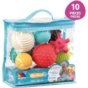 Jeu de Blocs Boules Play&Sense - MOLTO - 10 pcs - Jeu sensoriel pour bébé
