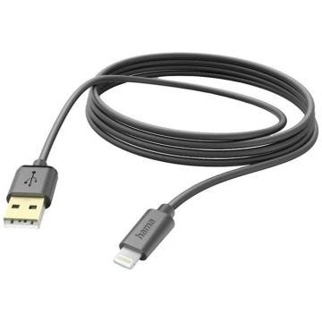 Hama USB Kabel 3 m USB 2.0 USB A Lightning Schwarz () - 00201582