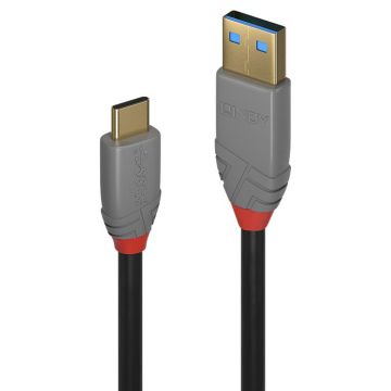 Câble USB 3.2 Type A vers C - LINDY - Anthra Line - 10Gbit/s - 5A - PD