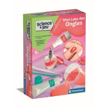 Clementoni - Sciences et Jeu - Mini Labo des ongles - Créer ton propre vernis à ongles - Dés 8 ans
