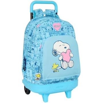 Sac à Dos à roulettes - SAFTA - Snoopy Love - Compact - Amovible - Confortable