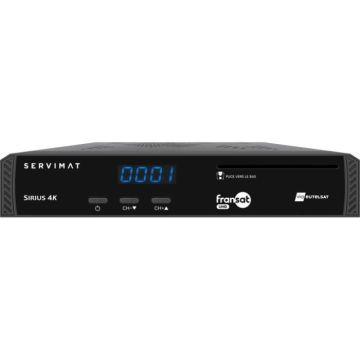 SERVIMAT SIRIUS4K Récepteur Satellite 4K PVR Ready + Carte FRANSAT