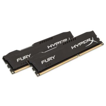 Barette mémoire Kingston HyperX Fury DDR3 1866MHz 16Go (2x 8Go) Noir HX318C10FBK2/16