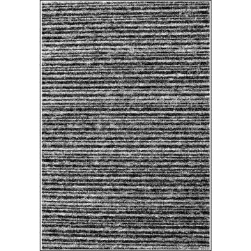 Tapis - SELMA - Noir - 120x180 cm - Anti-dérapant - 50% coton, 50% polyester