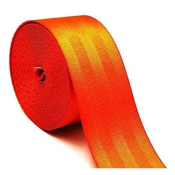 Sangle 48mm Orange Flame 10 mètres style ceinture de sécurité en polyester sangle bagages sacs anse bandoulière couture chaises