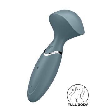 Vibromasseur - Satisfyer - Mini Wand-er - Gris - Compact - Silencieux - Sans fil