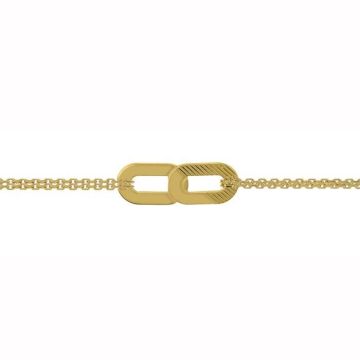 Bracelet - BRILLAXIS - Bracelet Brillaxis motifs rectangulaires striés - Couleur de la matière:Jaune Taille/Longueur:18 cm