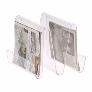 porte-revues transparent acrylique (30 x 31 x 25 cm)