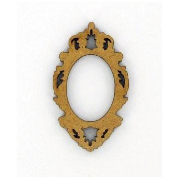 Cadre baroque - MDF - 5,5 x 3,5 cm - Terre et B…