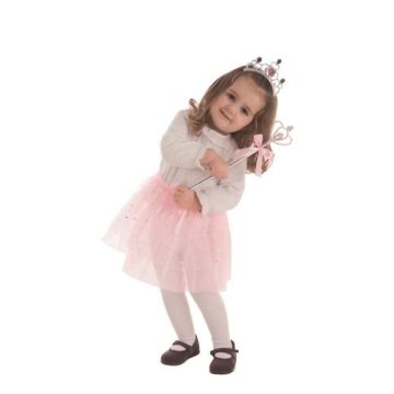 Déguisement - DisfraZZes - Pink Ice Princess - Fille - Multicolore - Comprend tutu, couronne et baguette