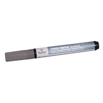 Marqueur couvrant pour textile, argent, pointe ronde 2-4mm, avec valve