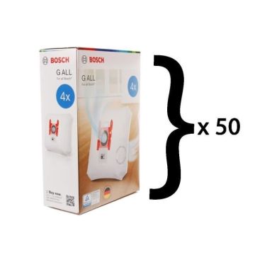 Lot de 50 boites de 4 sacs type G d'origine - Aspirateur - BOSCH, ENTRONIC, GIRMI, SIEMENS, UFESA (150930)