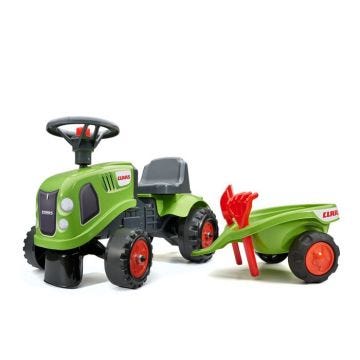 Porteur tracteur Claas avec remorque et accessoires - FALK - Dès 12 mois - 100% fabriqué en France - 40% plastique recyclé