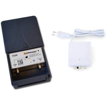 Antennes Kit Pr&eacute;amplificateur d&rsquo;Antenne TV Johansson pour TNT HD avec Filtre 5G-LTE Actif Et avec Alimentation. Kit54