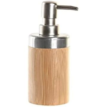 Ensemble de salle de bain - DKD HOME DECOR - Argenté et naturel - Bambou - 7x7x17 cm