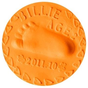 Empreinte de Bébé Empreinte d'argile main d'encre DIY Craft cadeaux Orange