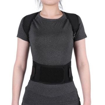 Ceinture de posture - FAN - Bandoulière ajustable - Soutien lombaire - Unisexe - Noir XL