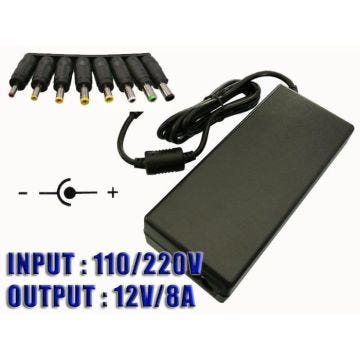 Alimentation externe - 220V vers 12V 8A 8 embouts