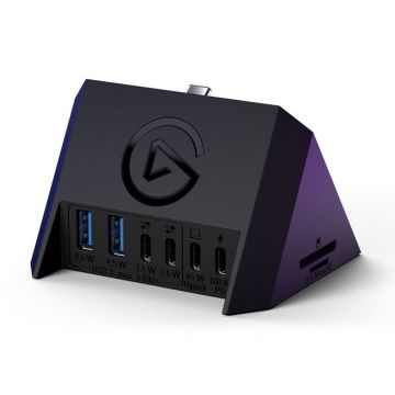 Hub USB - ELGATO - USB Hub pour Stream Deck + - 4 Ports - Power Delivery - Lecteur de Cartes SD/microSD