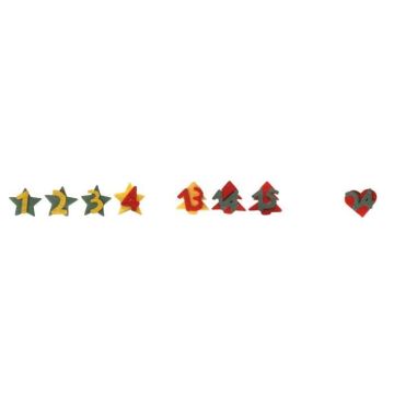 Numéros en Feutrine pour Calendrier de l'Avent - Graine créative Multicolore - Assort.