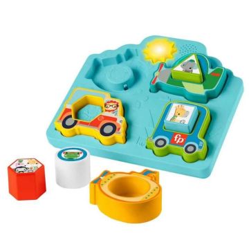 Jouet de Véhicule Puzzle - Fisher Price - Forme et Son - Animaux - Sons et Lumières
