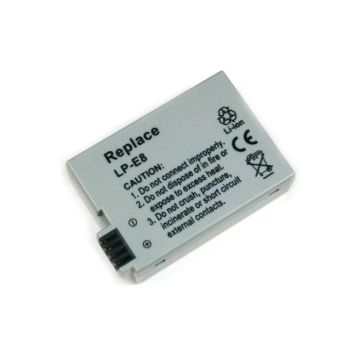 Batterie LP-E8 pour Canon - HAPPYHOMY - Haute capacité - Li-Ion
