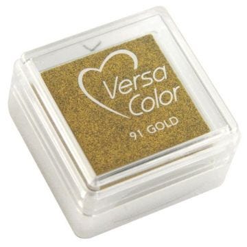 Tampon encreur "Versacolor", or brillant, 2,5x2,5 cm
