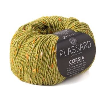 Fil crochet et tricot - PLASSARD - Corsia Anis 72 - Coton, Polyester, Polyamide - Aiguilles 2,5 et 3 - 1 pelote