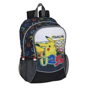 Sac à dos - Pokémon - Pikachu Numéro 25 - 40 cm - Noir et Jaune - Enfant Garçon