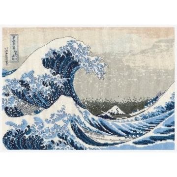 Kit de broderie - DMC - La Grande Vague - Toile Aïda - Fils Mouliné - Dimensions 36x26 cm