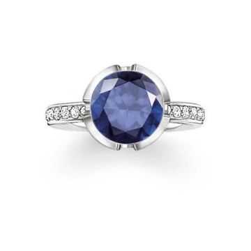 Bague Femme - Thomas Sabo - TR2037-050-32 - Argent - Taille 52 - Couleur Argenté/Bleu