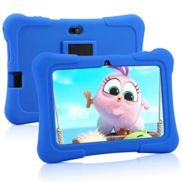 Tablette Enfant 7 Pouces Android 10 Quad Core 1GB RAM 16GB ROM WiFi Bluetooth Double Caméra Éducation Bleu YONIS