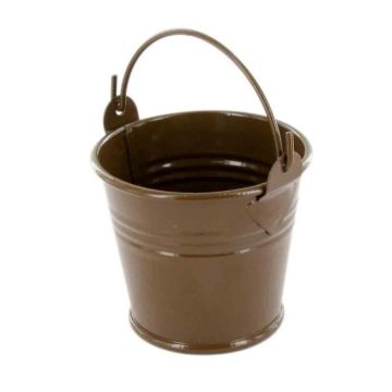 Seau métal chocolat 6,2 x 5,5 x 4,5 cm - MegaCrea {couleur}