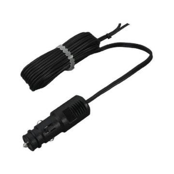 Rallonge allume-cigare - 20A - Noir - 1.2m - Fils nus - ADNAuto