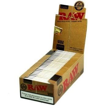 Boite de 25 Cahiers de Feuilles à Rouler - Raw Regular