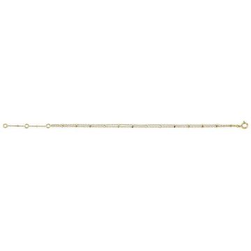 Bracelet femme - BRILLAXIS - Bracelet chaine cube double rang or 18 carats - Couleur de la matière:Jaune Taille/Longueur:18 cm