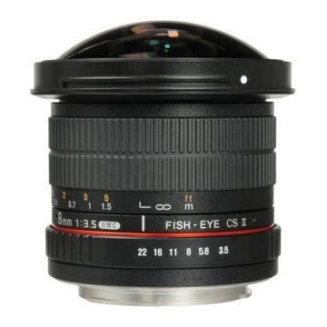 Samyang objectif 8mm f/3,5 umc cs II fisheye compatible avec nikon
