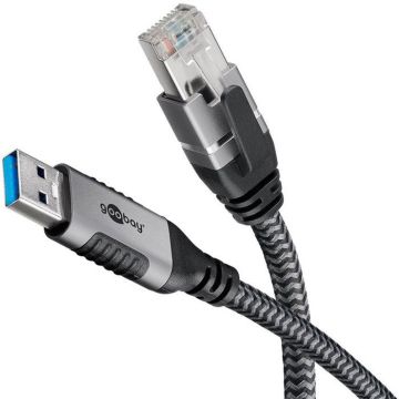 Câble Ethernet USB-A 3.0 vers RJ45 CAT 6 FTP - 15 m - GOOBAY