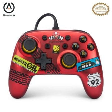 Manette de jeu - POWER A - PowerA Mario Kart : Racer Red - Filaire - Rouge - Nintendo Switch/PC