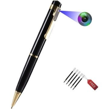 Stylo Caméra Espion Haute-Définition Full HD 1080p Enregistreur Vidéo et Audio + SD 8Go YONIS Noir