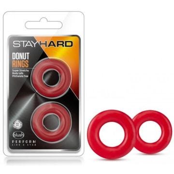 Pack 2 Anneaux Donut Rouge - mixte / adulte