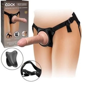 Harnais et gode - King Cock - Elite - Silicone - 17.8 cm - 3.7 cm