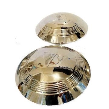 lot de 2 enjoliveurs chromée logo V8 pour roue gennie wheels