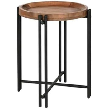 Table d'appoint - HOME ESPRIT - Multicolore - Bois et Métal - 50 x 50 x 60 cm - Petit meuble complément